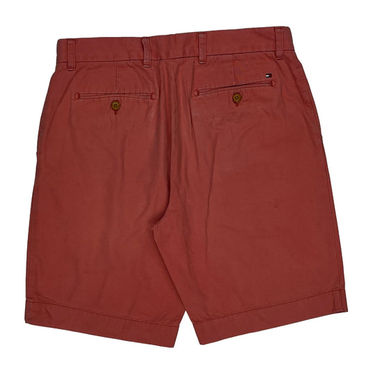 Tommy Hilfiger Chino Shorts - 32W 9L Red Cotton