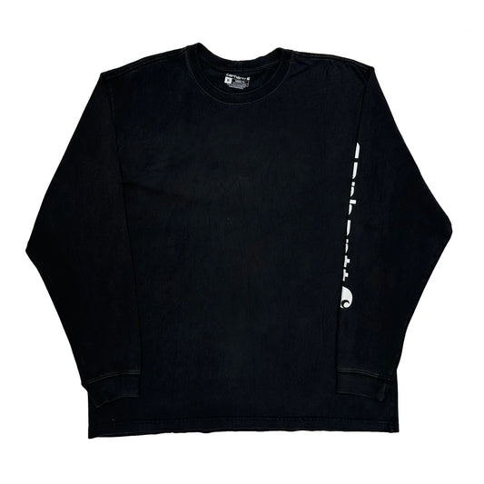 Vintage Carhartt Long Sleeve T-Shirt - XL Black Cotton