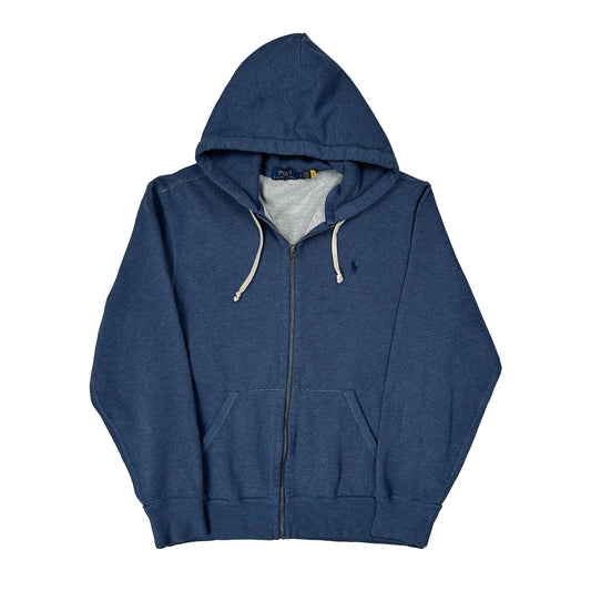 Vintage Polo By Ralph Lauren Hoodie - Large Blue Cotton
