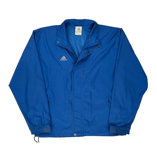 Adidas Windbreaker - Small Blue Polyester