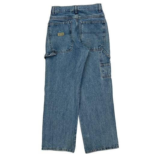 Wrangler Double Knee Carpenter Jeans - 26W 31L Blue Denim