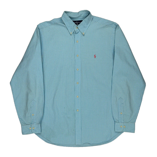 Ralph Lauren Checked Shirt - XL Blue Cotton