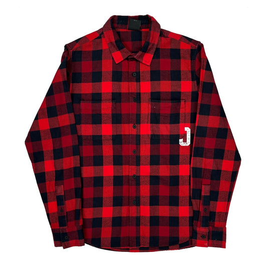 Oakley Checked Flannel Shirt - Small Red Cotton
