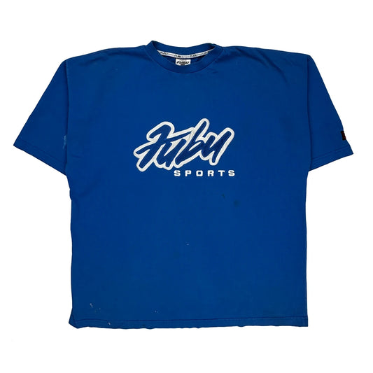 Fubu Spellout T-Shirt - 2XL Blue Cotton