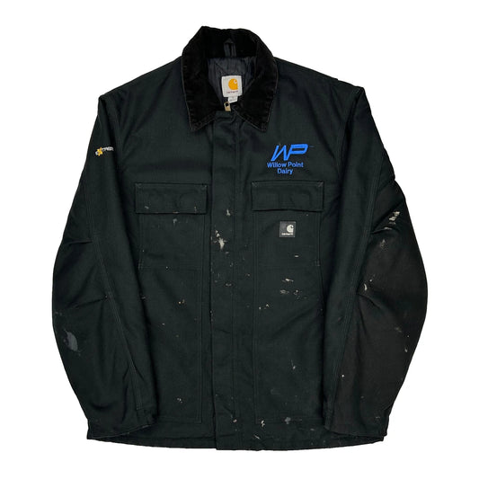 Vintage Willow Point Dairy Carhartt Jacket - Medium Black Cotton
