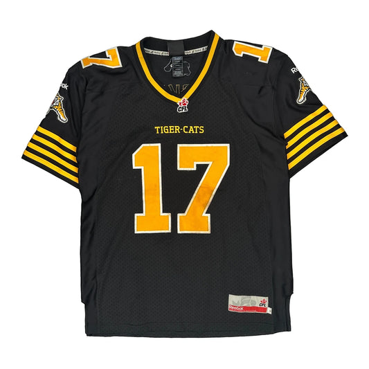 Tiger-Cats Reebok Jersey - Large Black Polyester