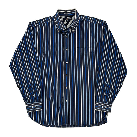 Tommy Hilfiger Striped Shirt - Large Blue Cotton