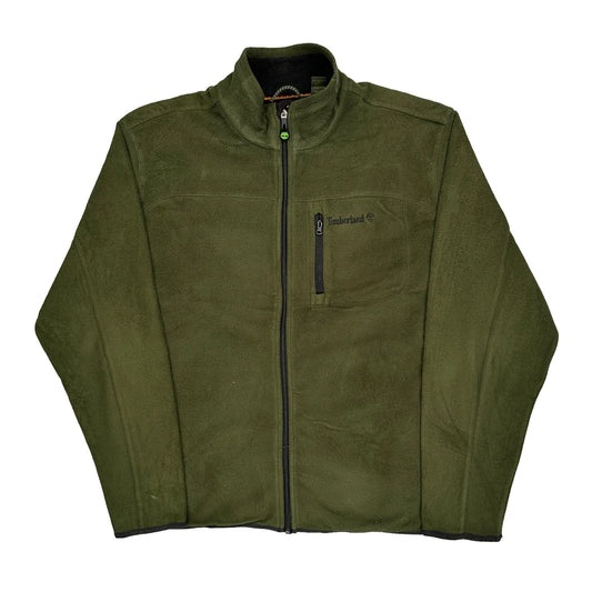 Timberland Fleece Jacket - Large Green Polyester