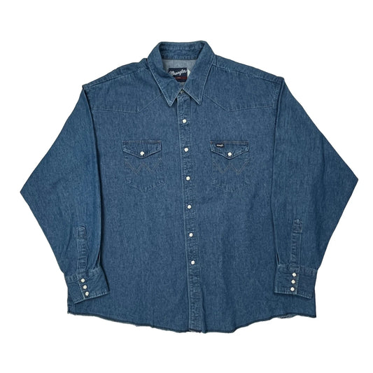 Wrangler Oversized Denim Shirt - 2XL Blue Denim