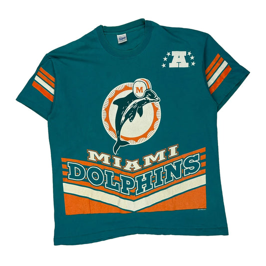 Miami Dolphins Salem Football T-Shirt - XL Green Cotton