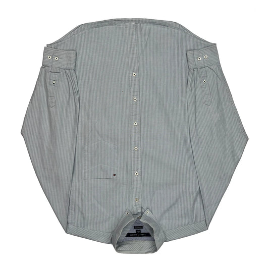 Vintage Tommy Hilfiger Striped Shirt - Large Blue Cotton