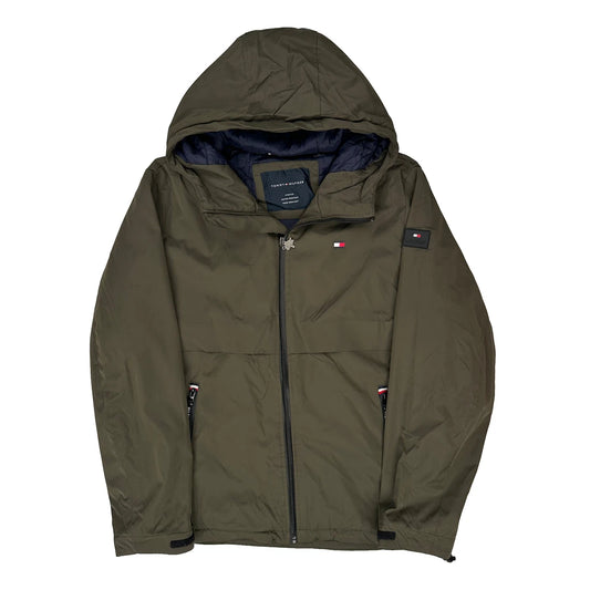 Vintage Tommy Hilfiger Windbreaker - Medium Green Polyester