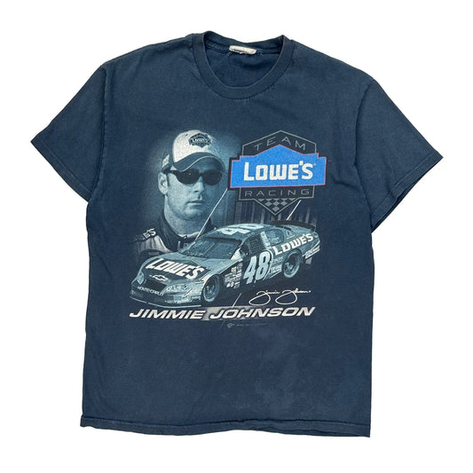 Jimmie Johnson Nascar Nascar T-Shirt - Medium Blue Cotton