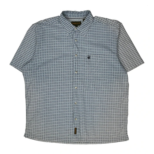 Timberland Checked Short Sleeve Shirt - Large Blue Cotton