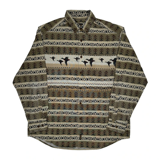 Outdoor Woolrich Graphic Patterned Shirt - XL Brown Cotton