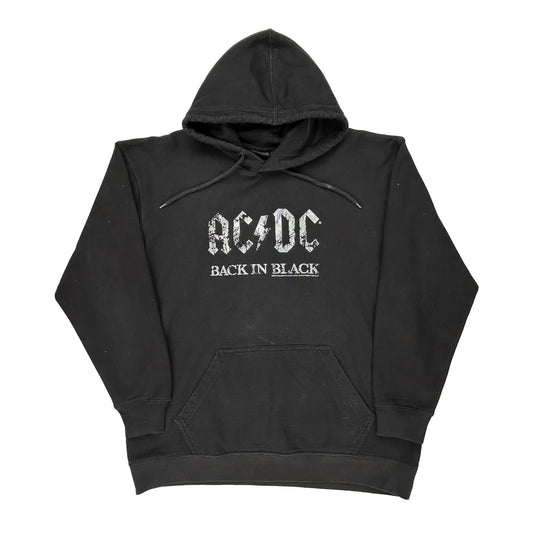 Back In Black Ac/Dc Band Hoodie - Medium Black Cotton