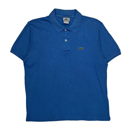 Vintage Lacoste Polo Shirt - Large Blue Cotton