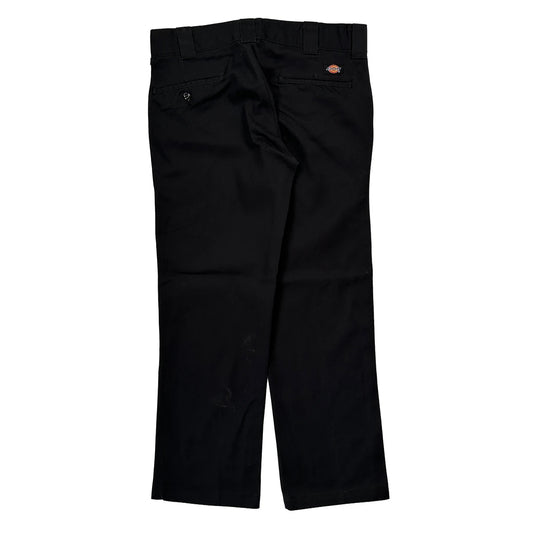 Vintage Dickies Slim Fit Trousers - 32W 30L Black Cotton
