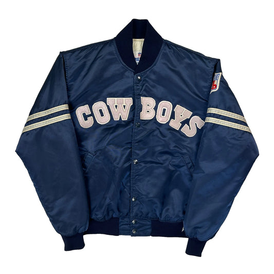 Dallas Cowboys Starter Football Varsity Jacket - Large Blue Nylon