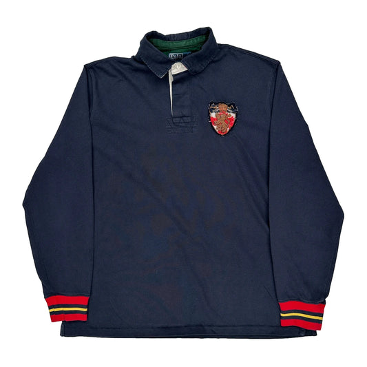 Polo By Ralph Lauren Rugby Shirt - Large Red Cotton