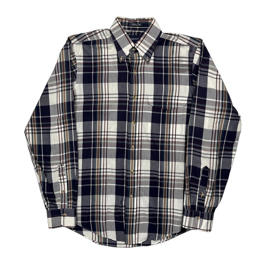 Vintage Gant Checked Shirt - Medium Multicoloured Cotton Blend