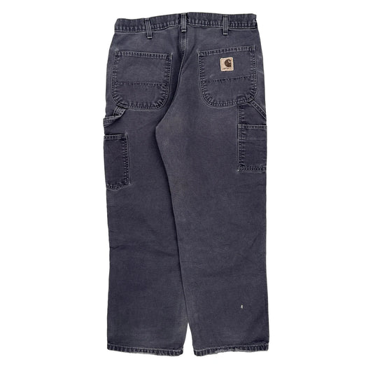 Carhartt Double Knee Carpenter Trousers - 34W 31L Grey Cotton