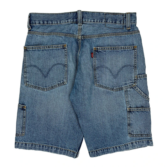 Vintage Levis Carpenter Shorts - 32W 11L Blue Cotton