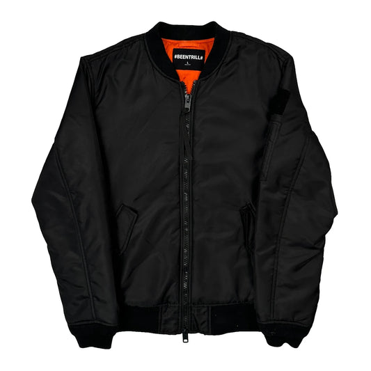 Beentrill Bomber Jacket - Large Black Polyester