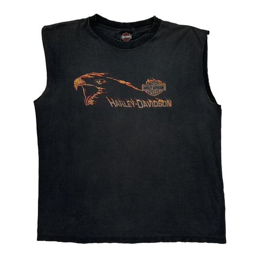 Harley Davidson Graphic T-Shirt - XL Black Cotton