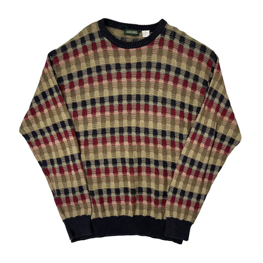 Vintage Saddlebred Checked Jumper - XL Multicoloured Cotton