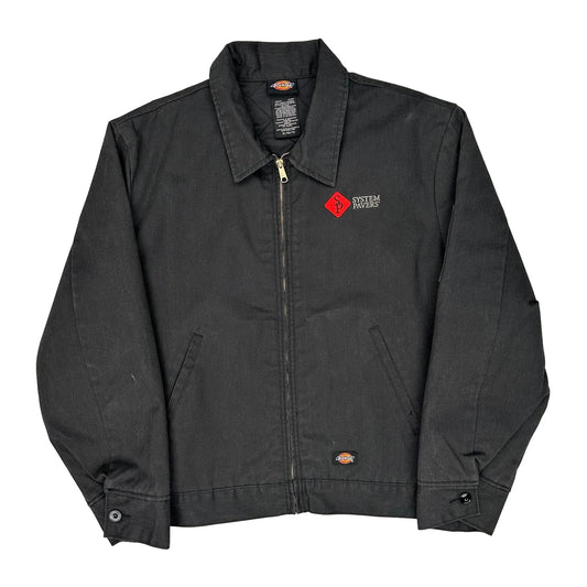 Vintage System Pavers Logo Dickies Jacket - XL Black Polyester