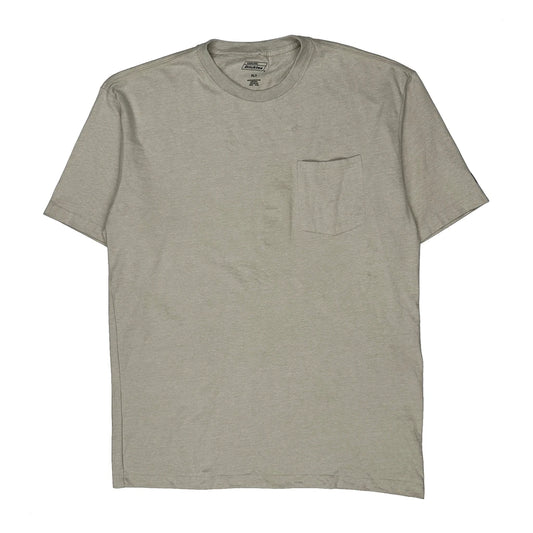 Vintage Dickies Tall T-Shirt - XL Beige Cotton Blend