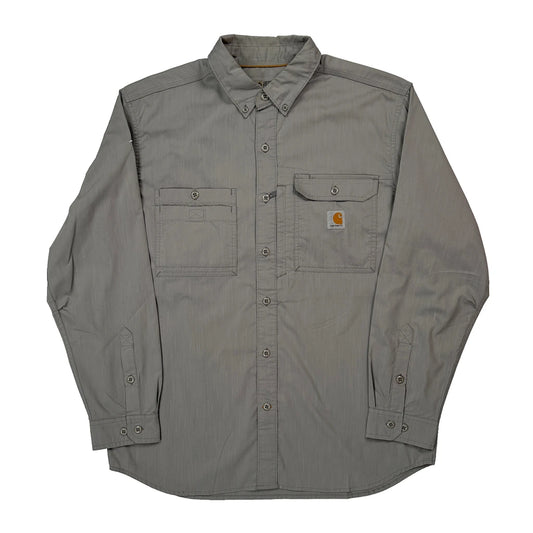 Vintage Carhartt Shirt - Large Grey Polyester