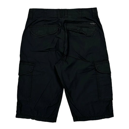 Lee Cargo Shorts - 30W 11L Black Cotton