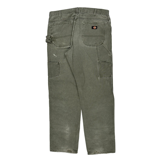 Dickies Carpenter Trousers - 36W 34L Green Cotton