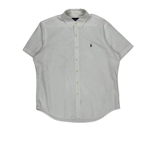 Ralph Lauren Short Sleeve Shirt - XL White Cotton