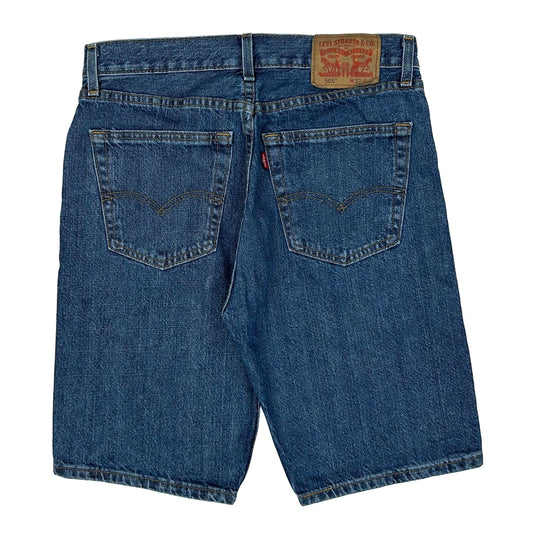 Levis Denim Shorts - 32W 10L Blue Denim