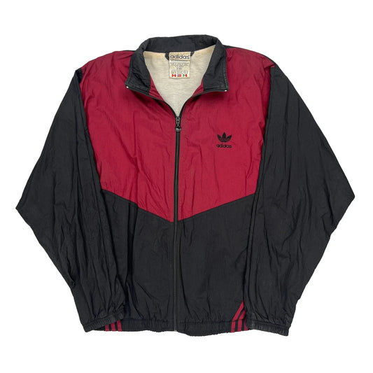Adidas Track Jacket - Medium Black Cotton Blend