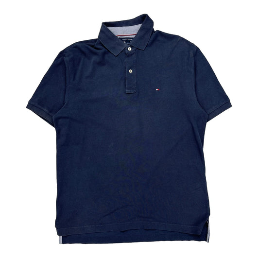 Tommy Hilfiger Polo Shirt - Large Navy Cotton