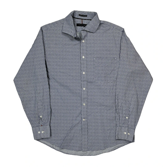 Vintage Tommy Hilfiger Shirt - Large Blue Cotton