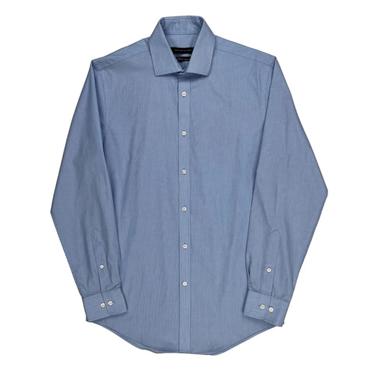 Tommy Hilfiger Pinstripe Shirt - Small Blue Cotton