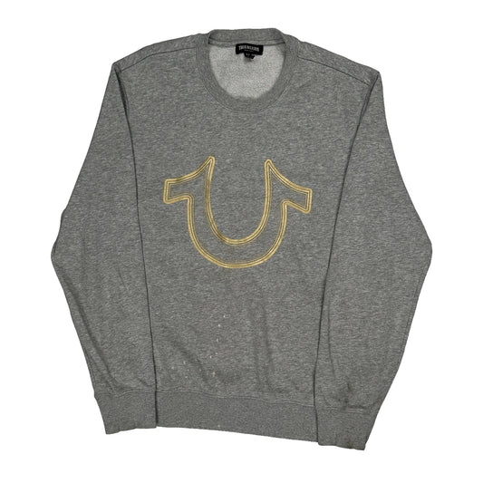 True Religion Sweatshirt - Medium Grey Cotton