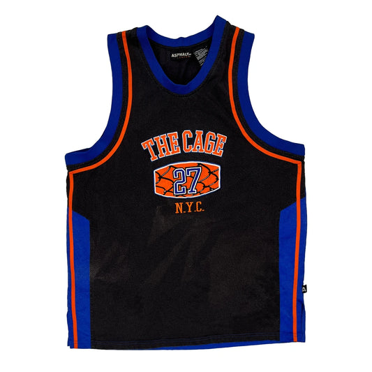 The Cage Nyc Asphalt Jersey - Large Blue Cotton Blend