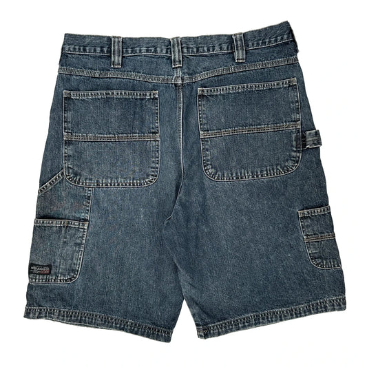 Wrangler Carpenter Shorts - 34W 9L Dark Wash Cotton