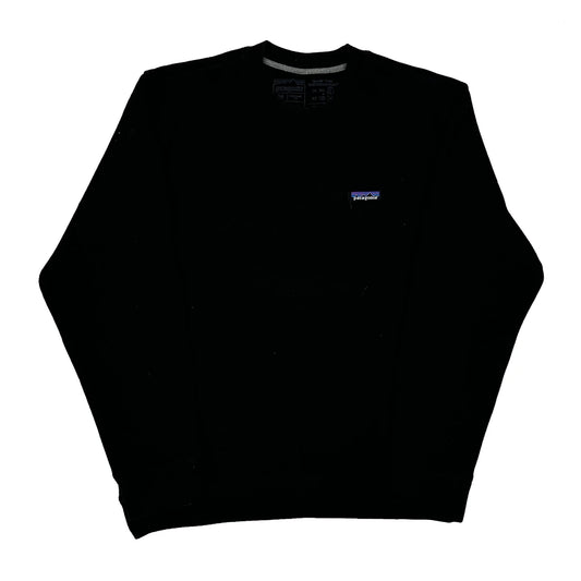 Vintage Fair Trade Certified Patagonia Long Sleeve T-Shirt - Medium Black Polyester Blend