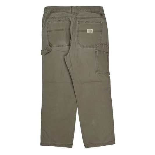 Columbia Carpenter Trousers - 33W 29L Khaki Cotton