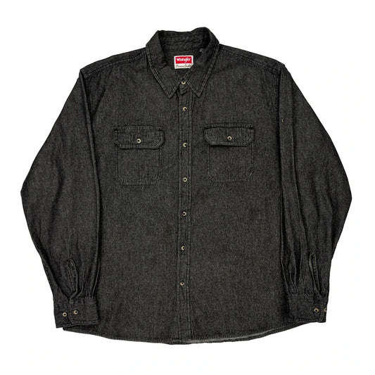 Wrangler Denim Shirt - XL Grey Cotton