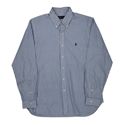 Ralph Lauren Striped Shirt - Large Blue Cotton