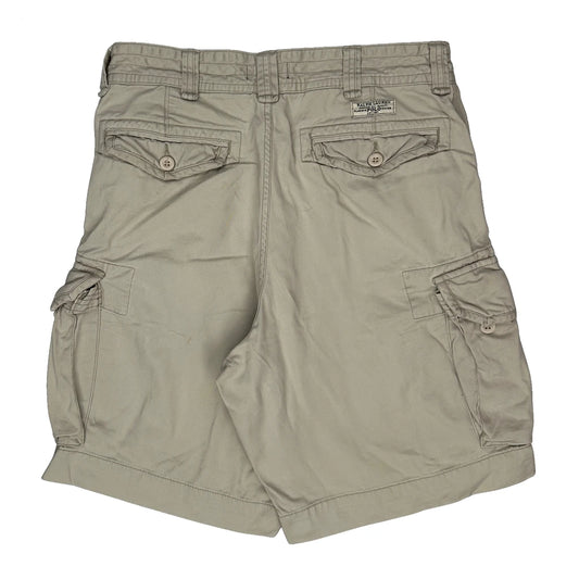 Vintage Polo By Ralph Lauren Cargo Shorts - 32W 10L Beige Cotton