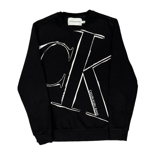 Calvin Klein Jeans Sweatshirt - Medium Black Cotton
